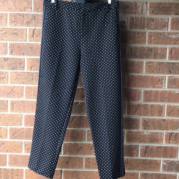 ZARA Polka dot trousers with trims, size S - Picture 6 of 8